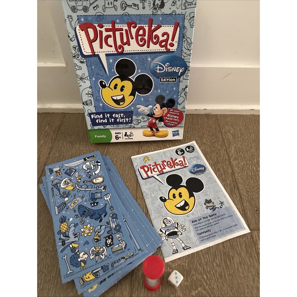 Pictureka Disney Edition 2009 Hasbro Parker Brothers Family Board Game COMPLETE